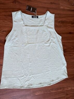 Madison Light Sage Square Neck Tank Top